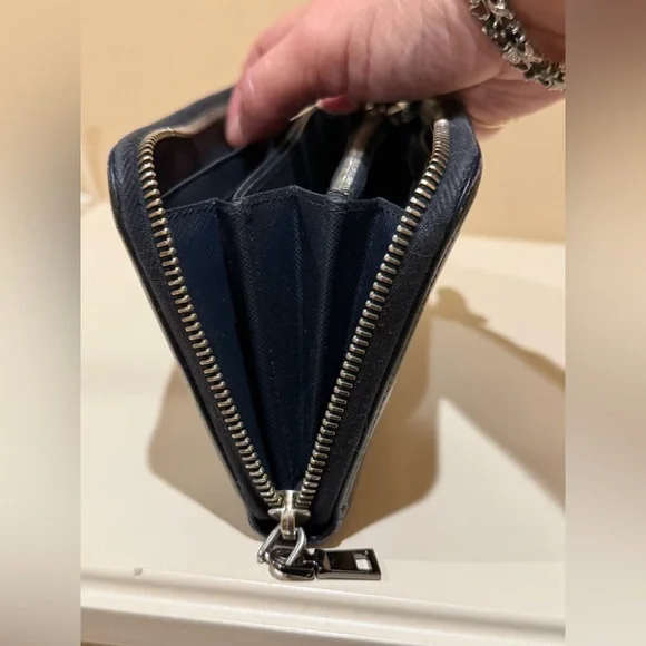 Prada Saffiano Leather Long Black Zippy Wallet - Picture 16 of 16